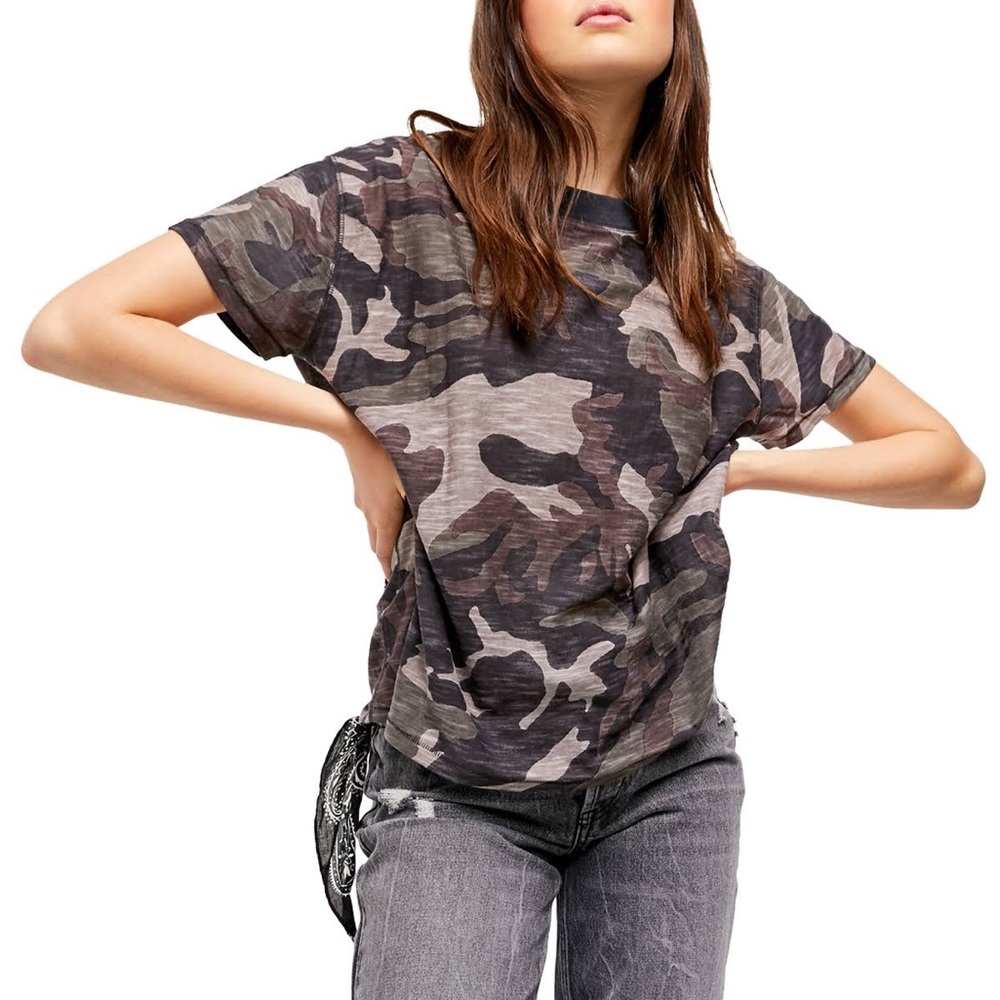 We The Free Maybelle Camo Print Tee